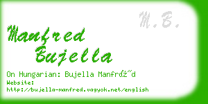 manfred bujella business card